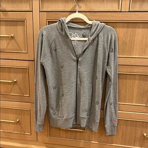 Chaser Brand Gray Skull Patterned Women’s  Hoodie Size Small never worn - NWOT